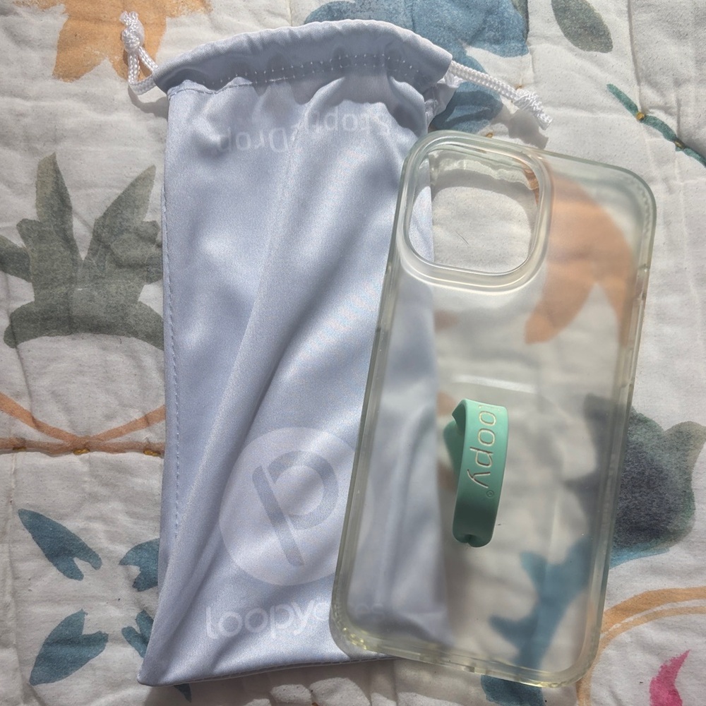 Loopy Case Transparent Cover with Aqua Loop